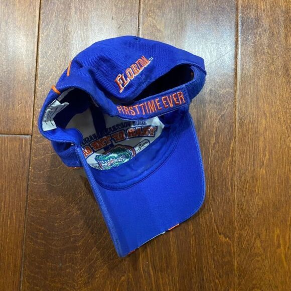 NCAA Florida Gators 2006 Football Basketball Champions Hat Blue Orange One Size - Picture 5 of 7